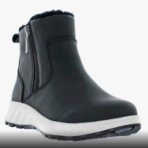 NEW Khombu Women's All-Weather Memory Foam Ankle Boot - Black US Women's Size 8